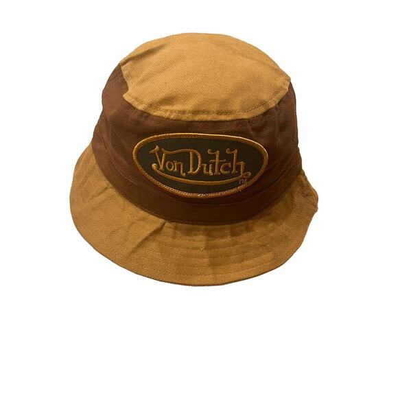 Von Dutch Embroidered Bucket Hat Brown Khaki Little Kids 21" Circumference NWOT - Picture 5 of 11